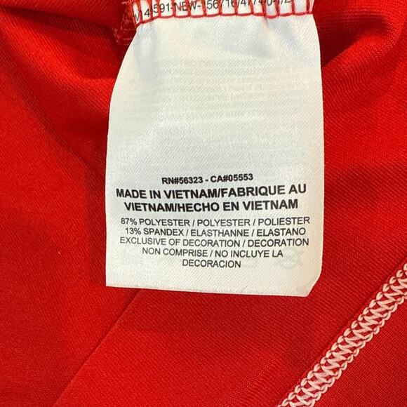 Nike Golf Red Standard Fit Polo Shirt Large Dri Fit Performance Embroidered Logo - Picture 4 of 9